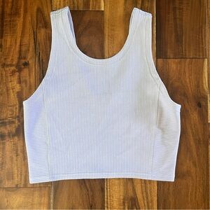 Lululemon Light Purple Ribbed Softreme Cropped Tank